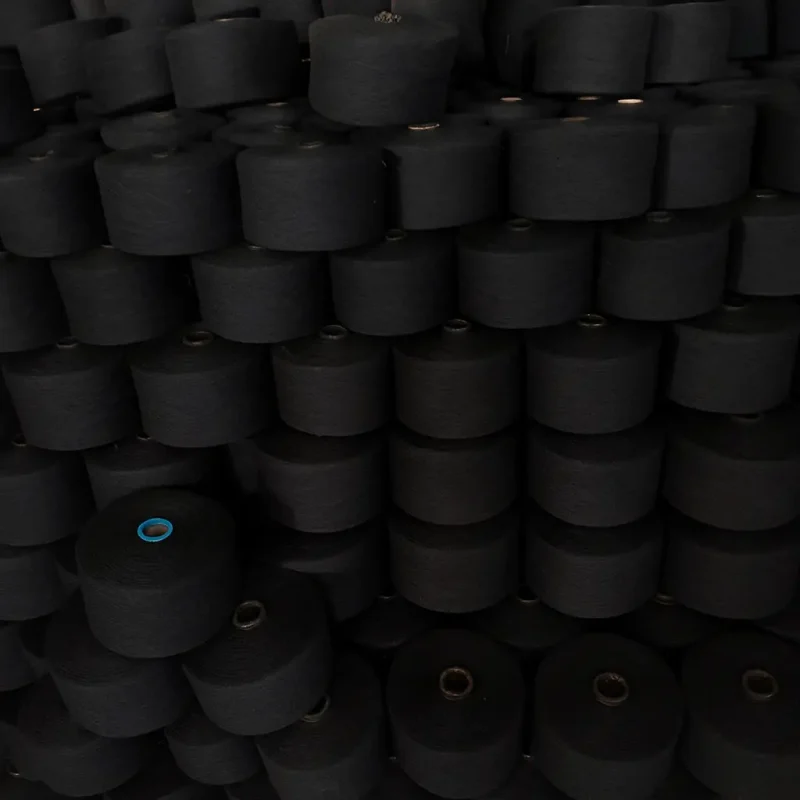 sợi dệt găng tay màu đen